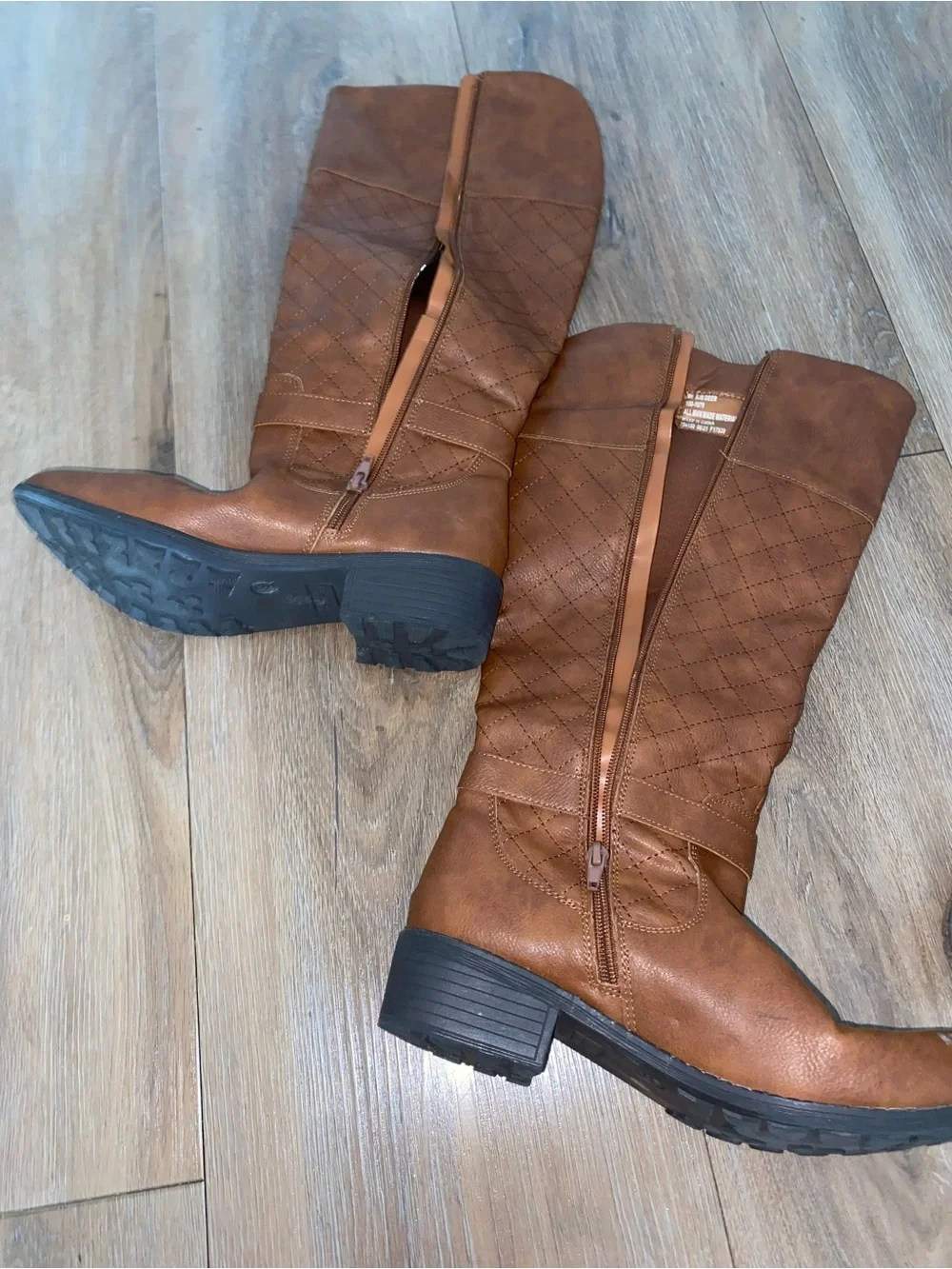 St. John's Bay Quilted Over-the-Knee Boots in Brown